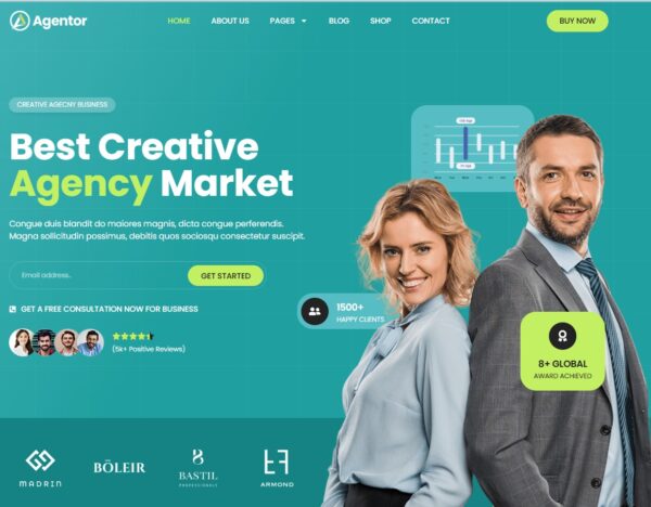 Agentor - Creative Agency Elementor Pro Template Kit