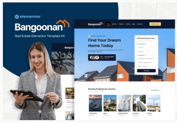 Bangoonan - Real Estate & Property Elementor Template Kit