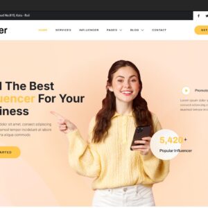 Bazzer – Influencer Marketing Agency Elementor Template Kit